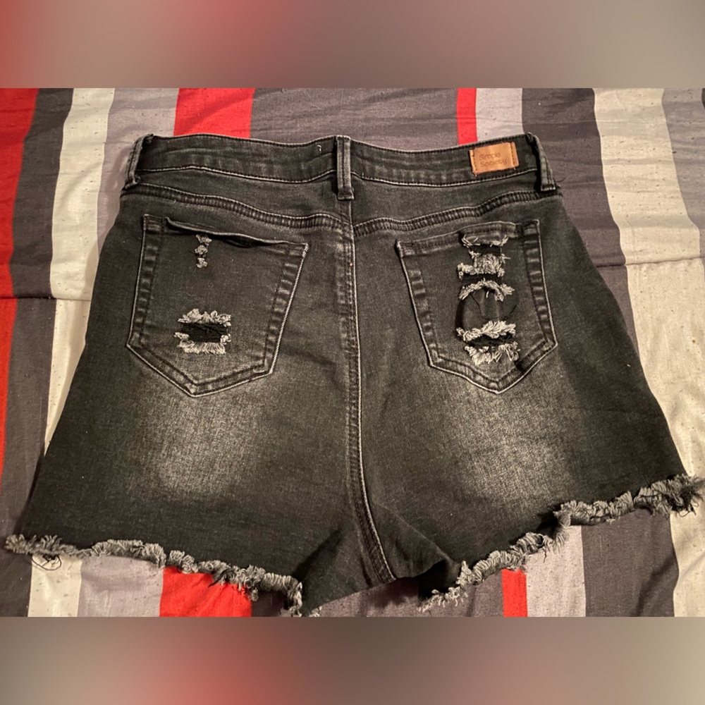 Denim black shorts size 7 - Picture 2 of 2